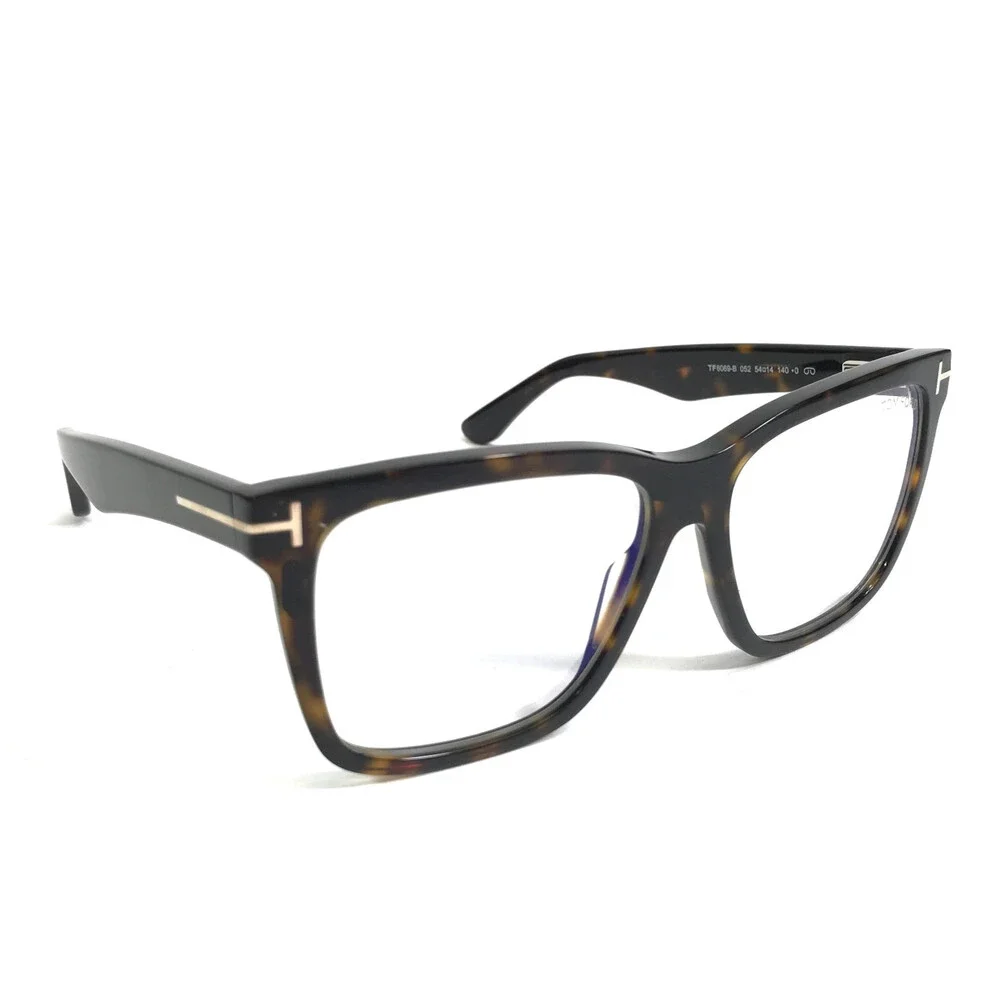 Tom Ford Eyeglasses Frames TF6069-B 052 Tortoise with Magnetic Clip-On 54-14-140